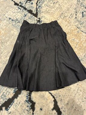 Orly Everyday Black Circle Skirt with Elastic Waist